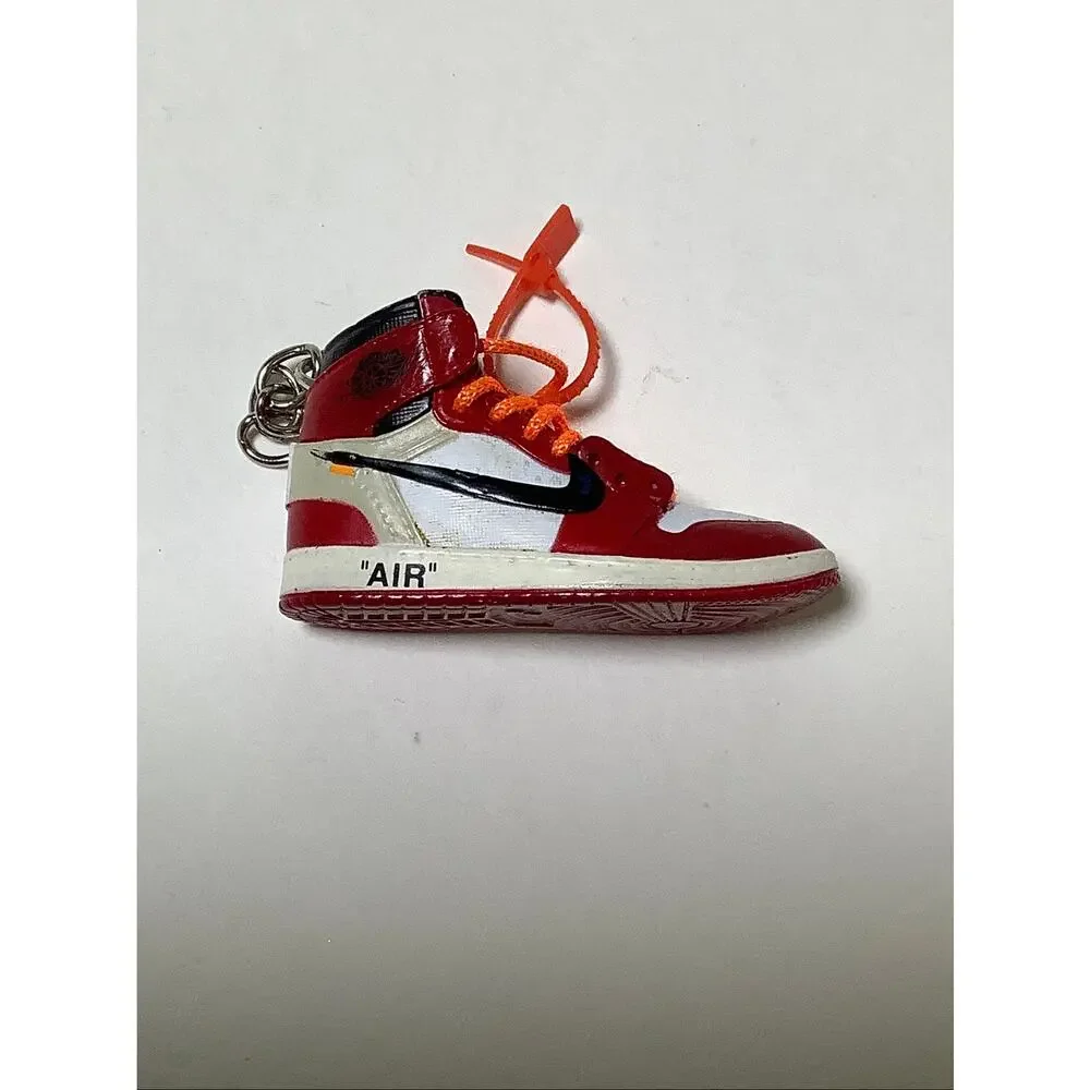 Air Jordan 1 Retro High Off-White Chicago Mini Sneaker Keychain Keyring F16-13